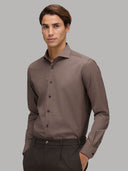 Shirt man xacus solid colour canvas brown_7