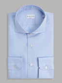 Shirt man xacus solid colour twill light blue_1