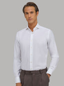 Shirt man xacus solid colour twill white_3