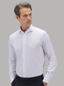 Shirt man xacus solid colour poplin white_3