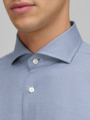 Shirt man xacus solid colour textured blue_2