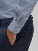 Shirt man xacus solid colour textured blue_5