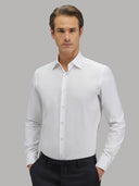 Shirt man xacus solid colour twill white_3