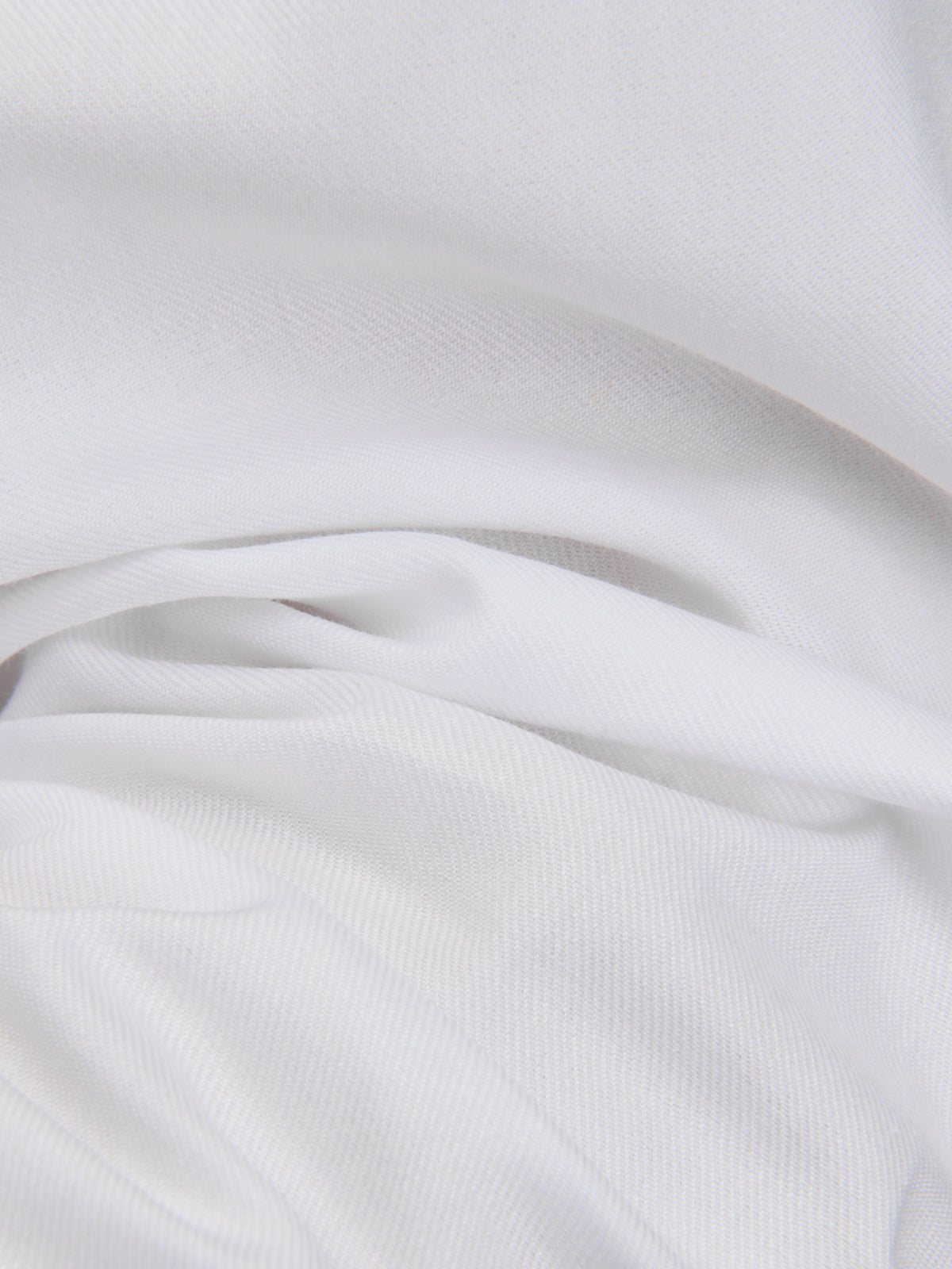 Camisa Cuello Italiano Liso Sarga Blanco