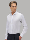 Shirt man xacus solid colour poplin white_3