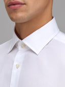 Shirt man xacus solid colour textured white_2
