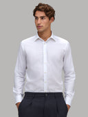 Shirt man xacus solid colour textured white_3