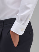 Shirt man xacus solid colour textured white_5