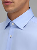 Shirt man xacus solid colour textured light blue_2