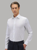 Shirt man xacus solid colour poplin white_3