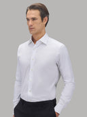 Shirt man xacus solid colour poplin white_3