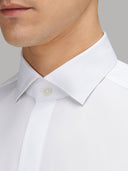 Shirt man xacus solid colour poplin white_2