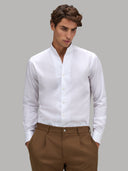 Shirt man xacus solid colour twill white_3