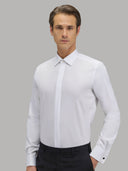 Shirt man xacus solid colour canvas white_3