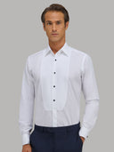 Shirt man xacus solid colour poplin white_3