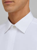 Shirt man xacus solid colour poplin white_2