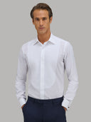 Shirt man xacus solid colour poplin white_3