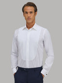 Shirt man xacus solid colour poplin white_3