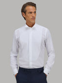 Shirt man xacus solid colour poplin white_3