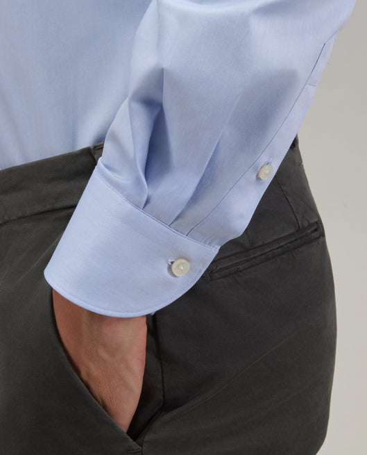 Shirt man xacus solid colour twill deep sky blue_5