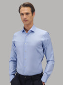 Shirt man xacus solid colour oxford deep sky blue_3