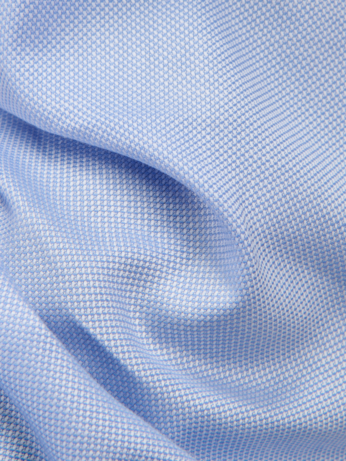 Shirt Collar Small Cutaway Solid Colour Oxford Deep Sky Blue