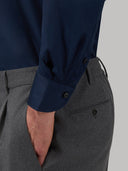 Shirt man xacus solid colour poplin navy blue_5