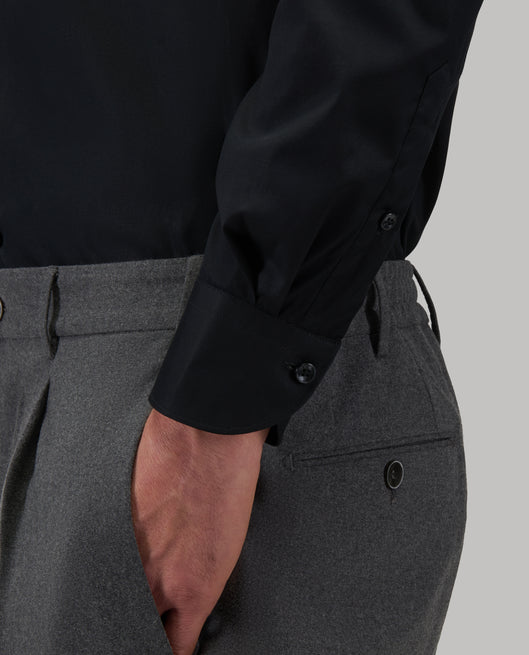 Shirt man xacus solid colour poplin black_5