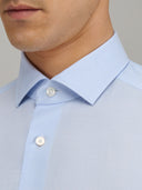 Shirt man xacus solid colour textured light blue_2