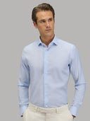 Shirt man xacus solid colour textured light blue_3
