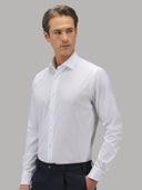 Shirt man xacus solid colour poplin white_3