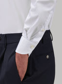Shirt man xacus solid colour poplin white_5