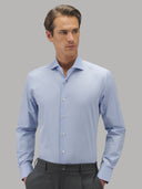 Shirt man xacus solid colour twill deep sky blue_3