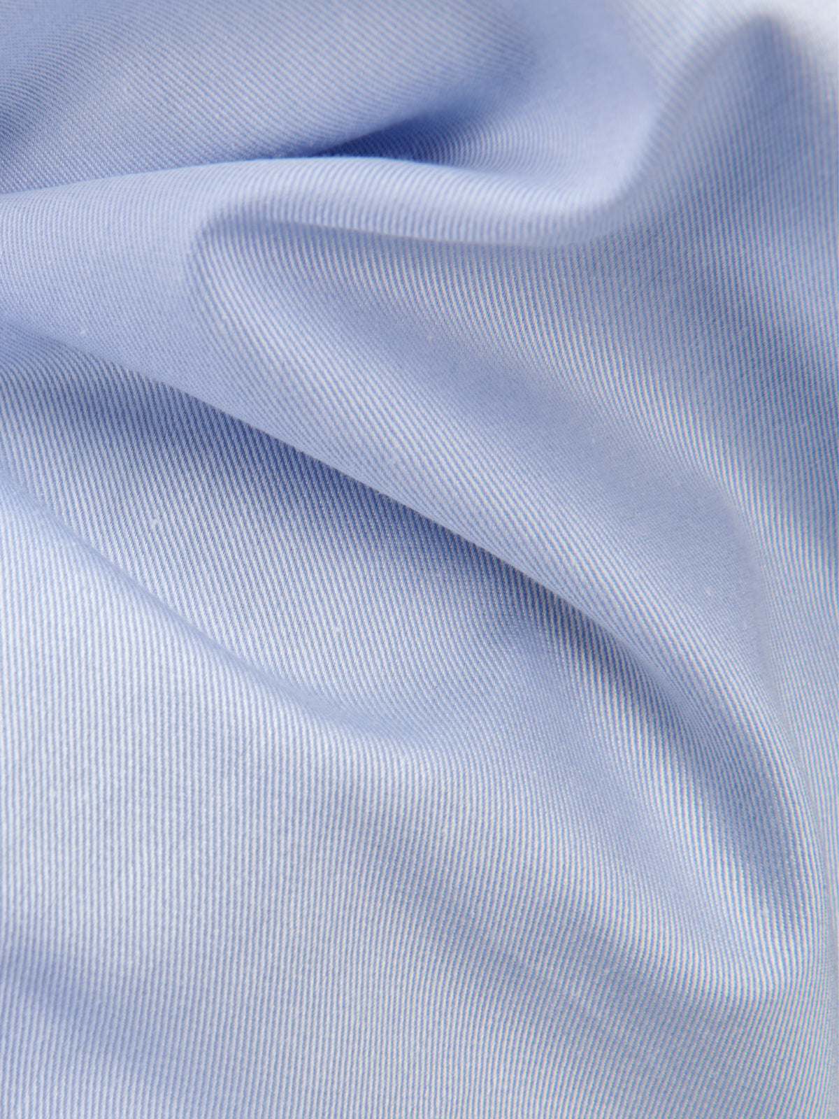 Shirt Collar Cutaway Solid Colour Twill Deep Sky Blue