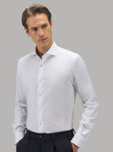 Shirt man xacus solid colour poplin white_3