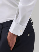 Shirt man xacus solid colour poplin white_5