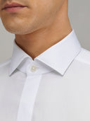 Shirt man xacus solid colour canvas white_2