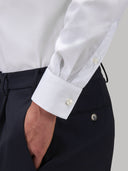 Shirt man xacus solid colour poplin white_5