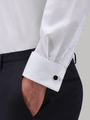 Shirt man xacus solid colour poplin white_5