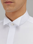 Shirt man xacus solid colour poplin white_2