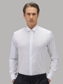 Shirt man xacus solid colour poplin white_3