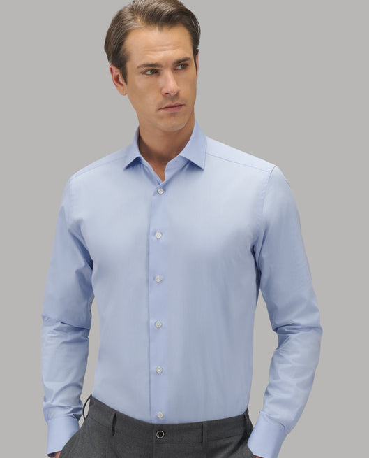 Shirt man xacus solid colour twill deep sky blue_3