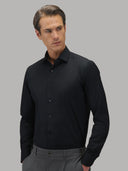 Shirt man xacus solid colour poplin black_3