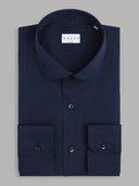 Shirt man xacus solid colour poplin navy blue_1