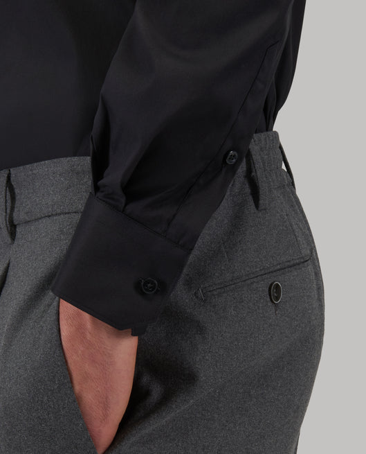 Shirt man xacus solid colour poplin black_5