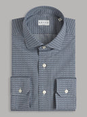 Shirt man xacus pattern poplin dark blue_1