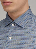 Shirt man xacus pattern poplin dark blue_2
