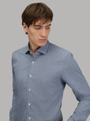 Shirt man xacus pattern poplin dark blue_7