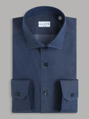 Shirt man xacus solid colour twill blue_1