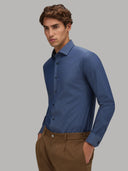 Shirt man xacus solid colour twill blue_6
